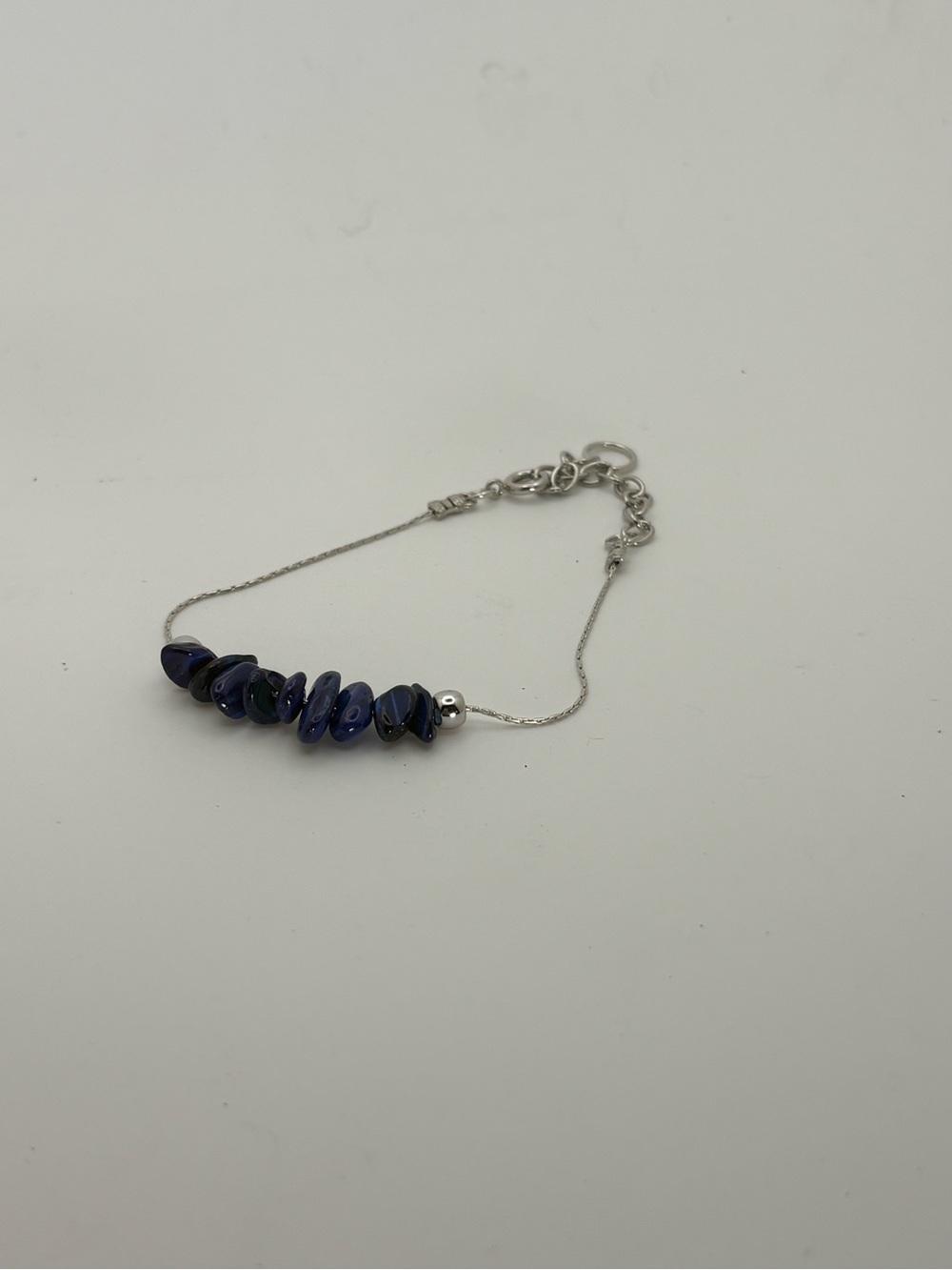 Blue Kyanite Chip Bracelet • Genuine Crystal Bracelet